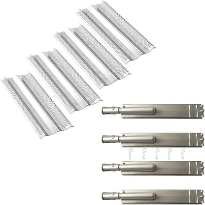 4B Blaze Cast Burner & Grill Heat Plates Flame Tamer Replacement, LTE & LTE2 32/34 / 40 Inch Gas Grill Models, Stainless Steel, 4 Pack Replacement Parts for Blaze Grill