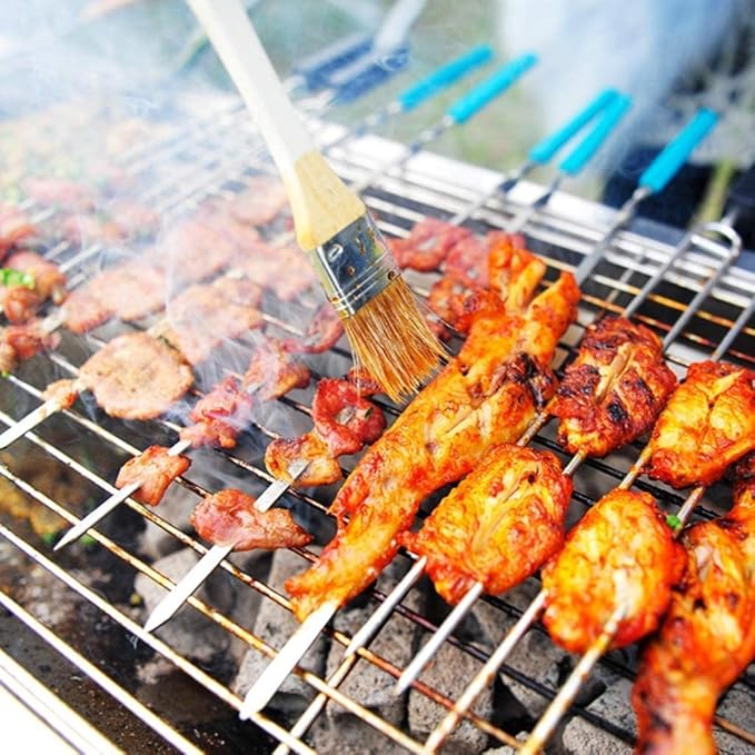 Charcoal Grills BBQ Grill Stainless Steel Small Portable Folding Charcoal BBQ Grill with Non-Slip Feet Large Charcoal Grill for Outdoor Camping Charcoal Grill Cooking