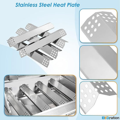 Repalcement Parts for Kitchen Aid 720-0826E 720-0709C 860-0003C, for Jenn Air Grill Parts 720-0727 740-0711, Cooking Grates, Burner and Heat Plates for KitchenAid Grill Replacement Parts