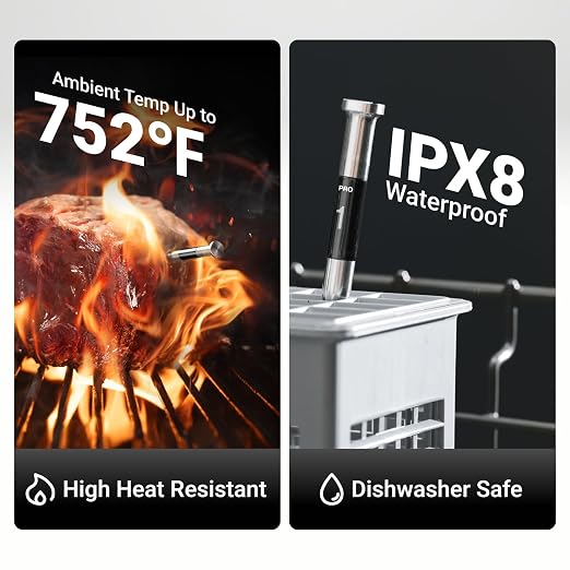 ThermoMaven Smart WiFi Wireless Meat Thermometer for Grilling with 2 Probes | Standalone Base, 6 Sensors, NIST Certified Accurate to ±0.5℉, 1000ft Wireless Connection, for BBQ/Smoke/Oven