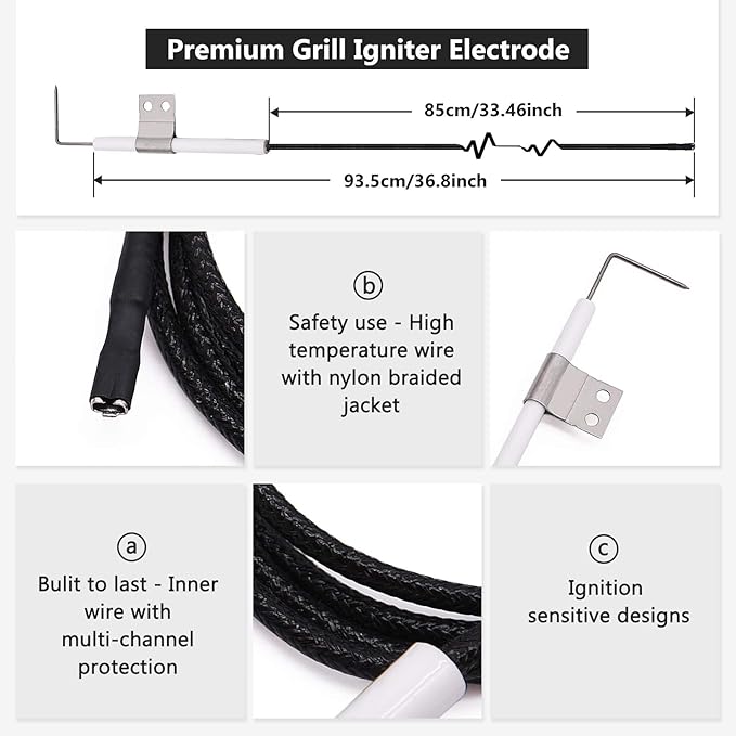 Grill Replacement Parts for Nexgrill 4 Burner 720-0830H 720-0783E, Nexgrill 720-0888 720-0888N Gas Grill, Heat Plate Shields, Burners and Ignitors for Home Depot Nexgrill Replacement Parts 4 Burner