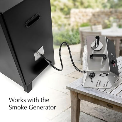 CLIVIA 8-Layer Electric Smoker with Side Wood Chip Loader, 1600W Vertical Digital BBQ Smoker Oven, 0-24H Timer & 86-257°F Temp Control, Large Capacity Meat Smoker for Jerky, Sausage, Fish (DSH-S45E)