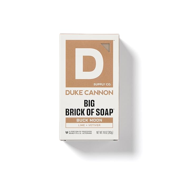 Duke Cannon Supply Co. Large Bar Soap Bundle - Men's Soap with Masculine Scents - USA-made - All Skin Types - Gun Smoke, Buck Moon, Sawtooth & Bourbon - 10 oz (4 Pack)
