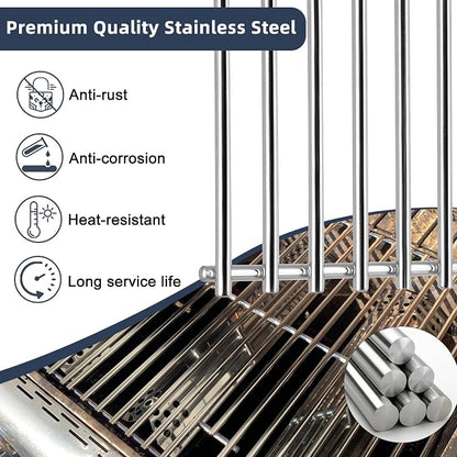 Criditpid Grill Replacement Parts for Charbroil 463241113 463449914 4 Burner Gas Grill, Stainless Steel Grill Grates, Heat Plates, Crossover Tubes, Igniters & Grill Burner Parts for Charbroil Grills