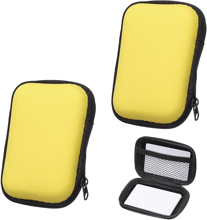 2Pcs Card Game Case, Soft Cloth Playing Waterproof Card Storage Travel Game Case Compatible for Outdoor Gaming Camping, Yellow
