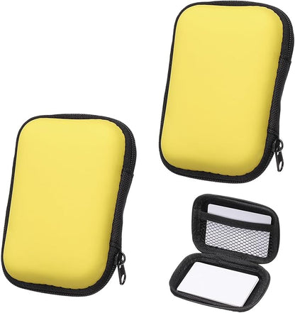 2Pcs Card Game Case, Soft Cloth Playing Waterproof Card Storage Travel Game Case Compatible for Outdoor Gaming Camping, Yellow
