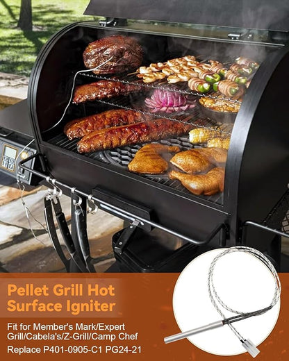 PG24-21 Pellet Grill Igniter, Fit for Member's Mark/Expert Grill/Cabela's/Z-Grill/Camp Chef, Replace P401-0905-C1