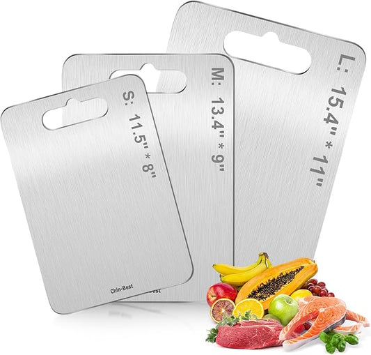 Cutting Board, Stainless Steel Cutting Board for kitchen, Meat,Fruit, Vegetables, L 15.4" * 11"