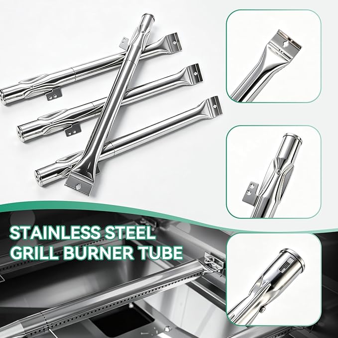 720-0830H Grill Replacement Parts for Nexgrill 4 Burner 720-0830D 720-0783C 720-0958A, 5 Burner 720-0888N, 17 Inch Stainless Steel Grill Grates, Heat Shields, Grill Burners, Igniters for Uniflame