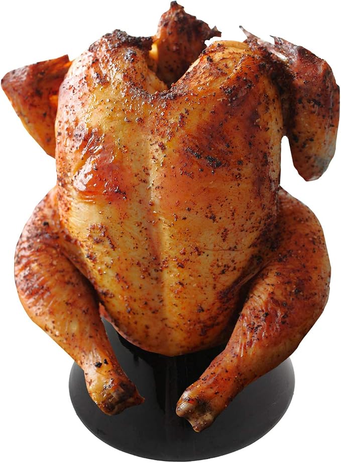 Ceramic Chicken Roaster Rack, Beer Can Chicken Stand Vertical Poultry Chicken Cooking BBQ Accessories, Non-Stick Ceramic Steamer Beer Can Turkey Roaster Barbecue Cooker