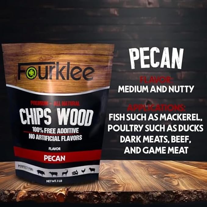 Wood Chips for Smoker- Apple Wood Chips for Smoker- Hickory Wood Chips for Smoker- Smoking Chips- Wood Chips- 6Pack 1lb Each.