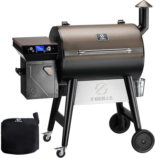 Z GRILLS 2026 Upgrade 8-in-1 Electric Wood Pellet Grill & Smoker with PID V3.0 Controller, LCD, 697 Sq In,Meat Probes, Easy Hopper Clean-out & Grill Cover