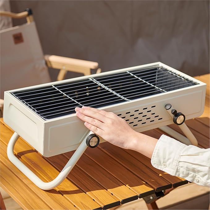 Charcoal Grills Outdoor BBQ Grill Home BBQ Grill BBQ Grill Camping BBQ Rack Small BBQ Grill Portable Folding BBQ Grill Barbecue Grill for Garden Outdoor Cooking ( Color : B , Size : 56*24.6*19.9cm )