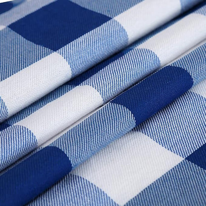 Blue Plaid Table Runner Independence Day Buffalo Checkered Centerpiece Fabric 13x108 Inch 4 Packs Table Cloths Party Picnic Decorative Gingham Rectangle Blue and White Checkered Linen Decorations