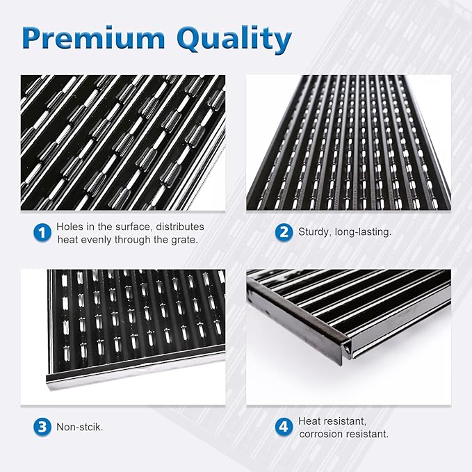 Grill Grates for CharBroil Performance Tru-Infrared 2 Burner 463633316 463672016 463672219 463370719 463672216 Gas Grills, Replacement Parts for CharBroil G460-0500-W1 Porcelain-Enameled Emitter Plate