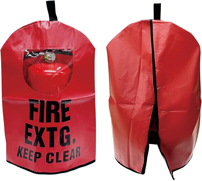 Heavy Duty Fire Extinguisher Cover with Window - Fire Protective Sleeve from Scuffs & Scratches Accessories (12" W x 21" L(Fit for 4-12LB))
