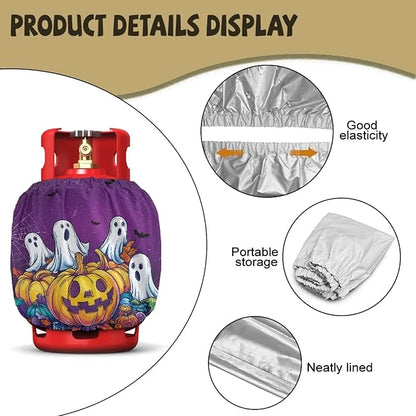 Halloween Propane Tank Cover 20lb Heavy Duty Propane Cylinder Cover Fits Standard 20 lb Tank Cylinder Waterproof Outdoor Grill Accessories