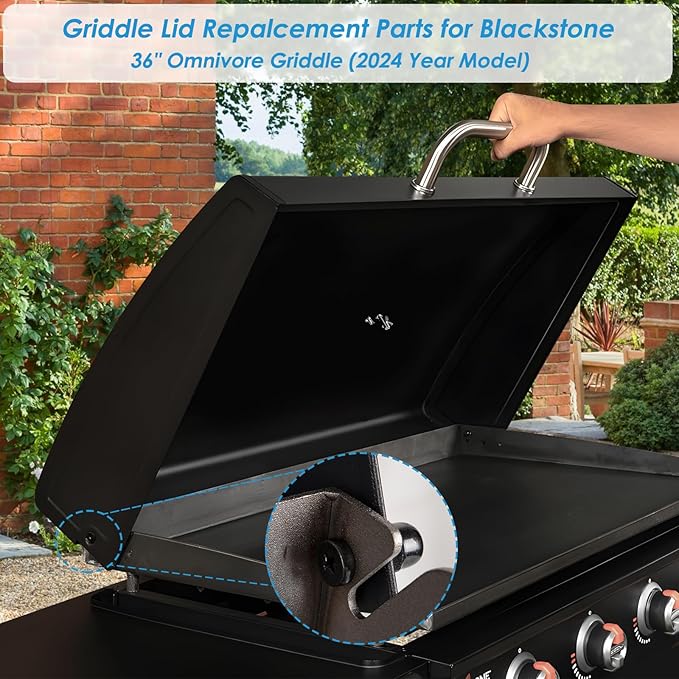 Upgrade Hinged Lid for Blackstone 1554 36 Inch Omnivore (2024 Model), Griddle Hood Flat Top Lid for Blackstone 36" 5856 Griddle Lid 2210 2177 Griddle Hood for 5856 Omnivore 36" Griddle