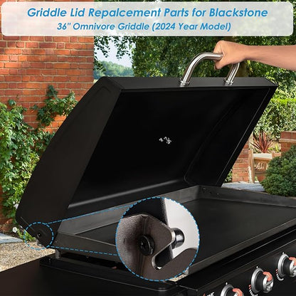 Upgrade Hinged Lid for Blackstone 1554 36 Inch Omnivore (2024 Model), Griddle Hood Flat Top Lid for Blackstone 36" 5856 Griddle Lid 2210 2177 Griddle Hood for 5856 Omnivore 36" Griddle