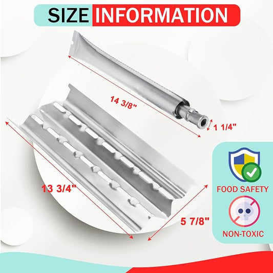 BBQ Grill Replacement Parts for Broil King Signet 320, Signet 20, 90, 9468-54, 9865-54, 9468-54, 9468-84 Sovereign Series, Grill Burner & Flav-R-Wave Heat Plate Shields for Broil King,Broil-Mate Grill