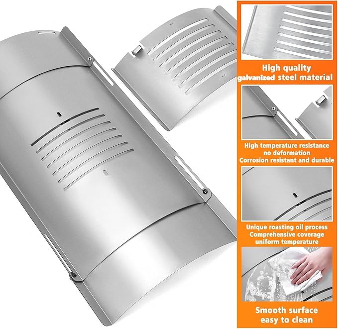 Flame Broiler Kit for Pit Boss Pellet Grills 1600/1150/1000/850/820/700, Heavy-Duty Flame Broiler Cover Kit, Main Plate Slider, Slide Adjust 23-32 Inches, Replacement Parts for Pit Boss Smoker