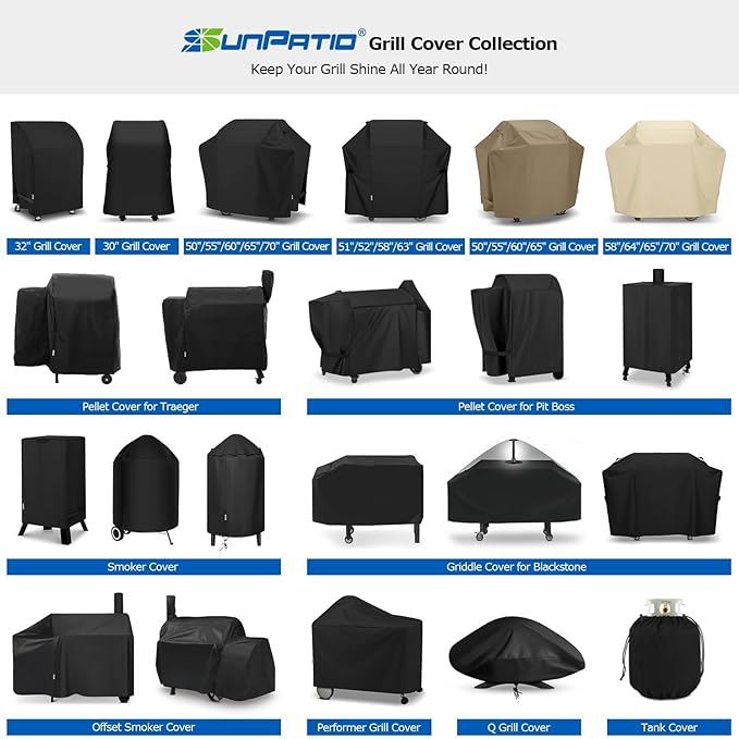 SunPatio Heavy Duty Waterproof Grill Cover Compatible for Weber, Big Green Egg, Char-Broil 22 Inch Charcoal Kettle Grills, Outdoor FadeStop BBQ Cover, Compared to Weber 7150, 27.5" Dia x 38" H