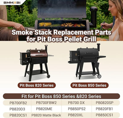 Pellet Grill Chimney Replacement Parts for Pit Boss 820 850 Series | 10537 Grill Smoke Stack Replacement Parts for Pit Boss 850 820 700FB2 820SP PB0820SP, for Pit Boss Austin XL