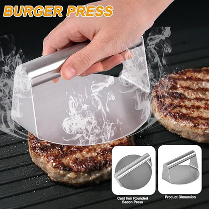 139PCS Griddle Accessories for Blackstone, Perfect Flat Top Grill Accessories for Camp Chef, Griddle Spatula Set with Metal Spatula, Enlarged Spatulas, Basting Cover for Outdoor Barbecue