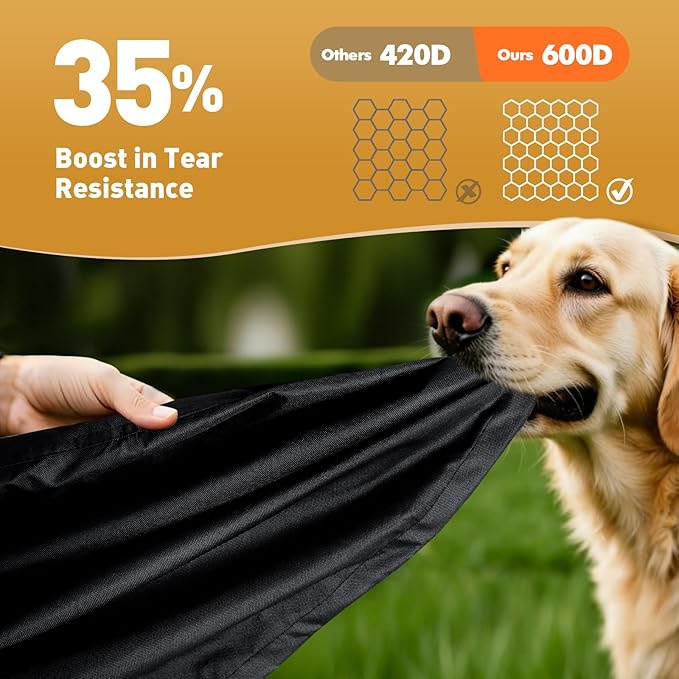 Outdoor Prep Table Cover, 600D Waterproof Patio BBQ Table Cover, Suitable for Outdoor Dining Table, Stainless Steel Metal Grill Table, BBQ Grill Cart, 36" x 24" x 35"