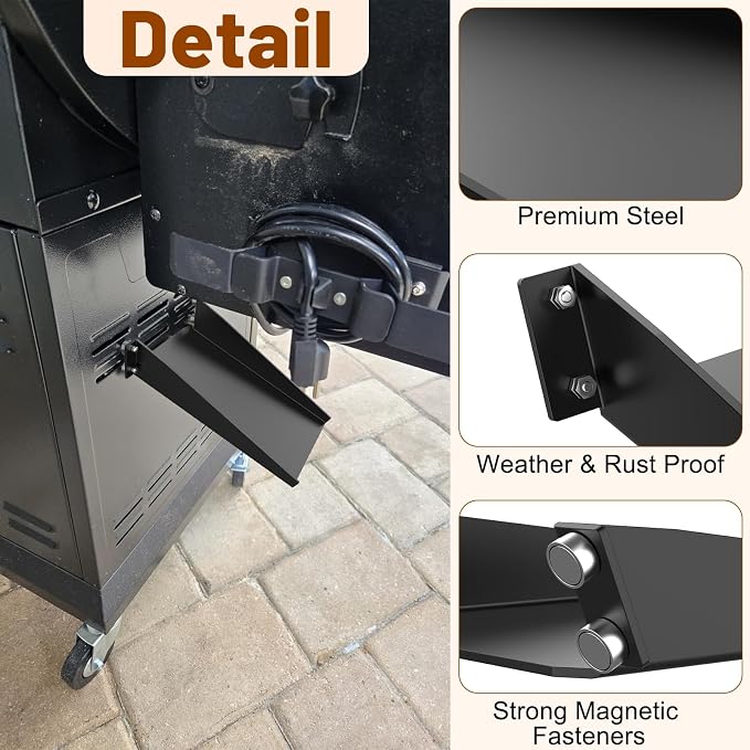 Magnetic Pellet Cleanout Chute | for Traeger and Pit Boss Smoker Pellet Grill Hopper Slide Accessory Wood Pellets Transfer Tool for Cleaner Hopper