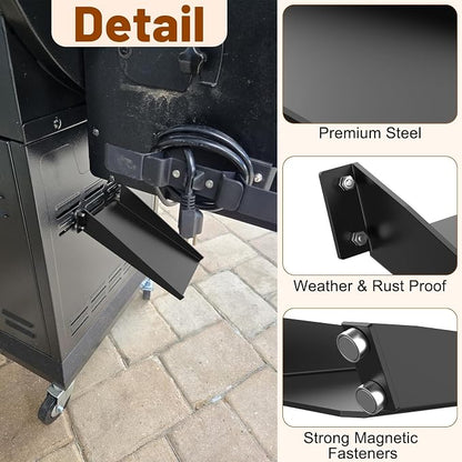 Magnetic Pellet Cleanout Chute | for Traeger and Pit Boss Smoker Pellet Grill Hopper Slide Accessory Wood Pellets Transfer Tool for Cleaner Hopper