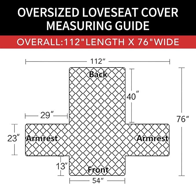 Easy-Going Reversible Couch Cover, 2 Cushion Sofa, Orange/Black | Oversized Loveseat Slipcover For Dogs, Water Resistant Mat, Living Room, Non-Slip Sofa Cover, Pet Friendly
