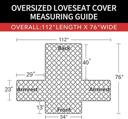 Easy-Going Reversible Couch Cover, 2 Cushion Sofa, Dark Blue/Ivory | Oversized Loveseat Slipcover For Dogs, Water Resistant Mat, Living Room, Non-Slip Sofa Cover, Pet Friendly