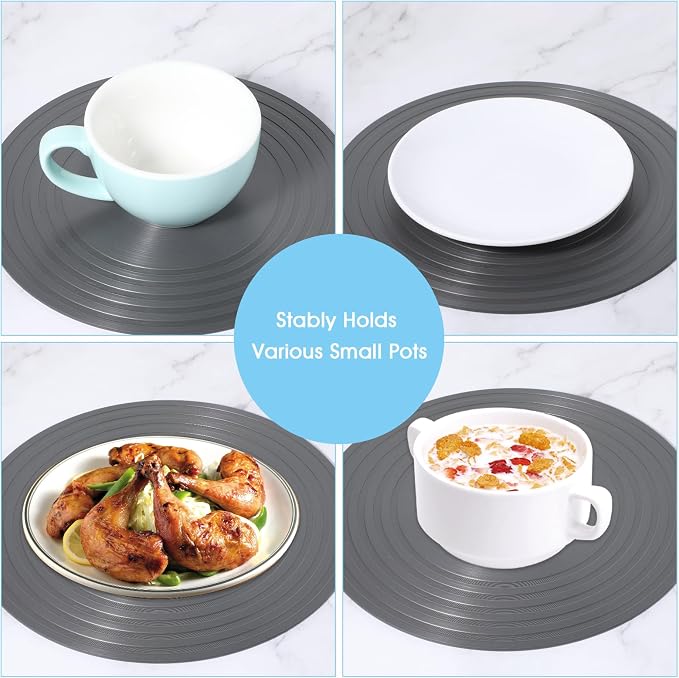 Set of 2 Heat Diffuser for Gas Stove, 9.5'' & 11'' Gas Stove Diffuser Plate, Stove Heat Diffuser Provides Uniform Distribution of Heat, Round Fast Defrosting Tray, Protects Pot Cookware Accessories