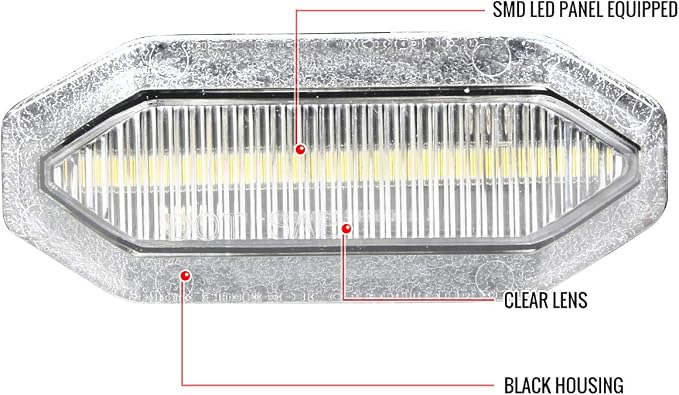 Carpartsinnovate Fits 15-17 Mustang Clear LED Front Grille DRL Running Lights 6PC EcoBoost/V6