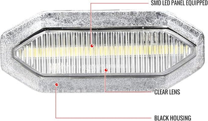 Carpartsinnovate Fits 15-17 Mustang Clear LED Front Grille DRL Running Lights 6PC EcoBoost/V6