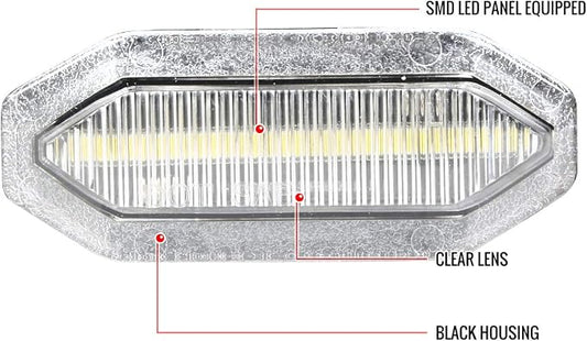 Carpartsinnovate Fits 15-17 Mustang Clear LED Front Grille DRL Running Lights 6PC EcoBoost/V6