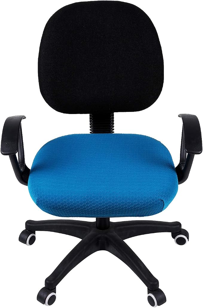 Smiry Office Computer Chair Seat Covers for Desk, Anti-dust Protector | Stretch Jacquard Removable Washable Desk Chair Seat Cushion Protectors, Ocean