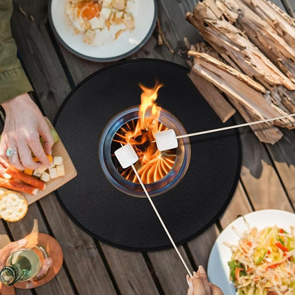 19.5" Fire Pit Mat for Solo Stove Mesa - Round Under Grill Mat | Tabletop,Fireproof,Oil & Waterproof,Portable,Easy to Clean,Outdoor Patio Deck Protection,Fireplace,Camping Stove Fire Mat
