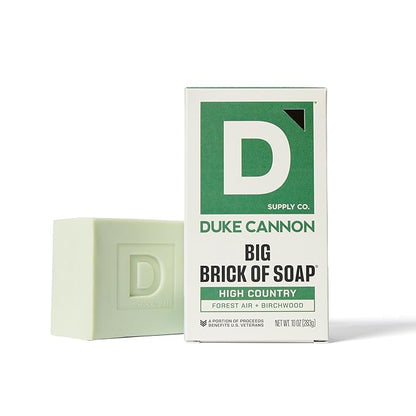 Duke Cannon Supply Co. Large Brick Bar Soap Bundle - Men's Soap with Masculine Scents - USA-Made - All Skin Types - Wayfinder, High Country, Superior, & Sawtooth - 10 oz (4 Pack)