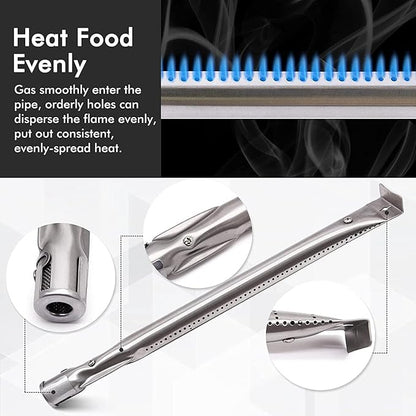 Hiorucet Grill Replacement Parts for Kenmore 6 Burner 146.23681310 146.47223610 146.23766310 Gas Grill Models. Stainless Steel Grill Burner Tubes, Heat Plates, Carryover Tubes Replacement Kit.