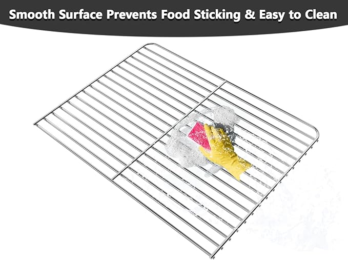 BAC475 Upgraded Portable Grill Grates for Traeger TFT18KLD Grill Parts, Metal Cooking Grate Replacement Part for Traeger Wood Pellets & Smoker Grill Accessories,15.87”L x 11.42”W