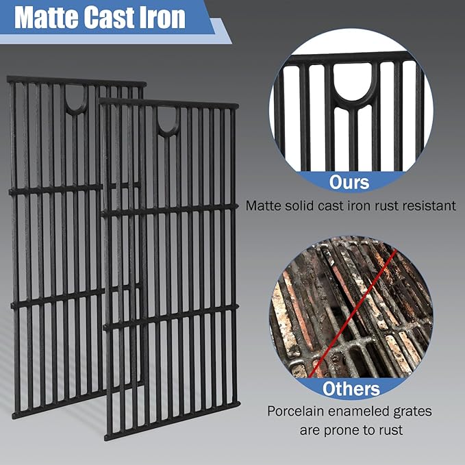 Criditpid Grill Replacement Parts for Charbroil 463229521 463229021 463228622 463259223 463284422, G426-0005-W1 Grill Grates, Heat Plates, Burners and Igniter for Charbroil Performance 6 Burner Grill