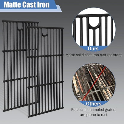 Criditpid Grill Replacement Parts for Charbroil 463229521 463229021 463228622 463259223 463284422, G426-0005-W1 Grill Grates, Heat Plates, Burners and Igniter for Charbroil Performance 6 Burner Grill