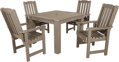 highwood Lehigh 5-Piece Square Dining Set, Woodland Brown