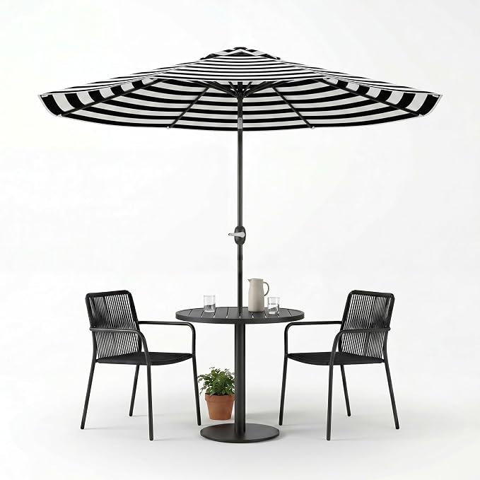 Greesum 9FT Outdoor Patio Umbrella, Table Umbrella for Yard, Market, Heavy-Duty Waterproof Pool Umbrella with 8 Sturdy Ribs, UV Protection for Beach, Deck, Garden, Backyard