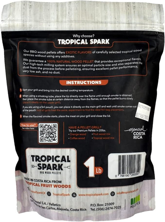 Wood Pellets | Perfect for BBQ, Smoking, Grilling, Bake, Roast, Braise | Premium 100% All-Natural | Coffee & Grounds Wood | 1 lb. Bag
