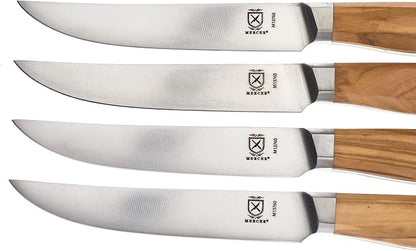 Mercer Culinary Olive Wood 4-Piece Steak Knife Set