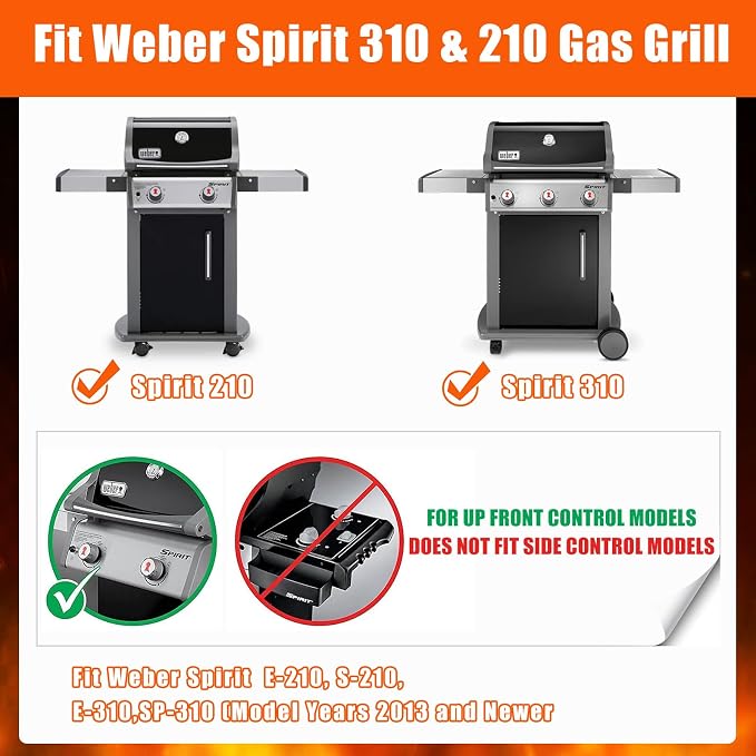 Uniflasy 7642 Grill Igniter Button for Weber Spirit 210 & Spirit 310 Grill Models with Up Front Controls (Model Years 2013 and Newer), Igniter Kit for Models E-210, S-210, E-310, SP-310