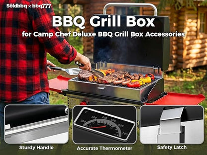 BBQ Grill Box Replacement Parts for Camp Chef Deluxe Barbecue Grill Box, fits 2 Burner Stoves Camp Chef 16" Cooking Systems, Compatible with BB90L, 24 in. x 16 in. x 8 in